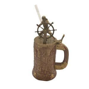 Disney Parks Pirates of the Caribbean 50th Anniversary Souvenir Plastic Stein